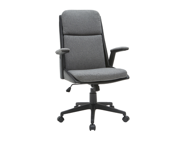 Fauteuil de bureau design gris fonc&eacute; et noir TIM