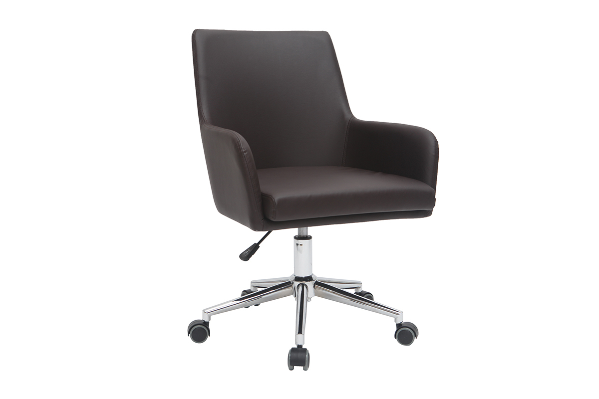 Fauteuil de bureau design marron SHANA