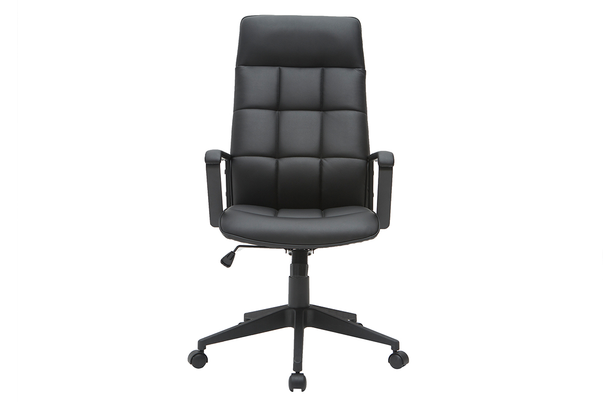Fauteuil de bureau design m�tal et noir MARSHALL