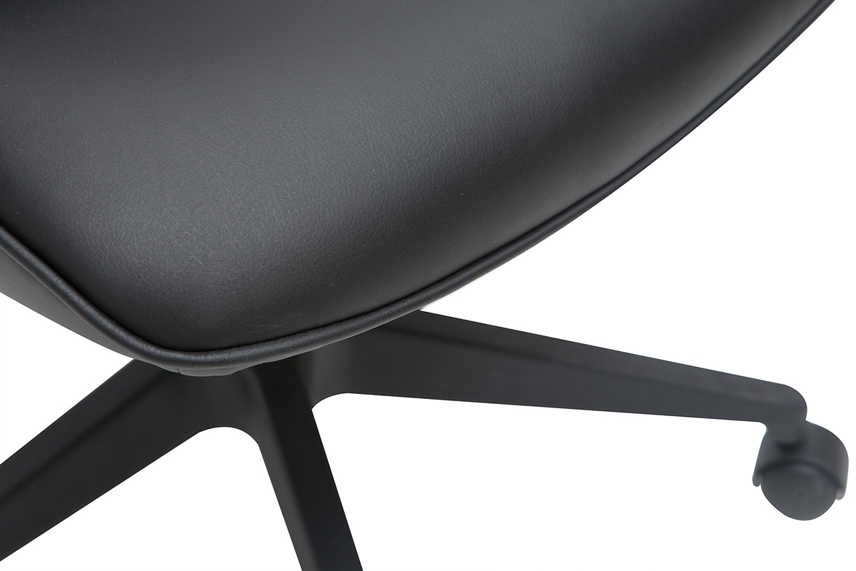 Fauteuil de bureau design m�tal et noir MARSHALL