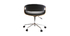 Fauteuil de bureau design noir et bois clair ARAMIS