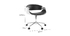 Fauteuil de bureau design noir et bois clair ARAMIS
