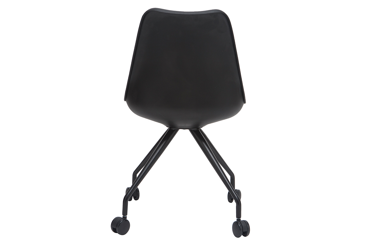 Fauteuil de bureau design noir PAULINE
