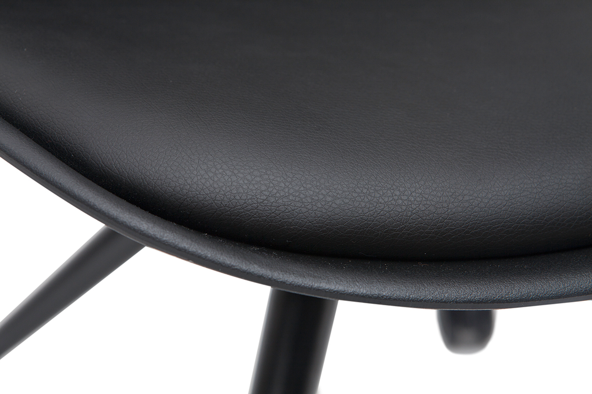 Fauteuil de bureau design noir PAULINE