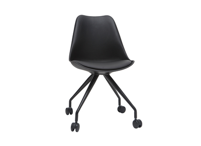Fauteuil de bureau design noir PAULINE