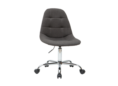 Fauteuil de bureau design tissu gris fonc&eacute; COX