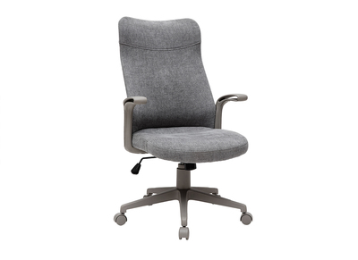 Fauteuil de bureau design tissu gris RISTER