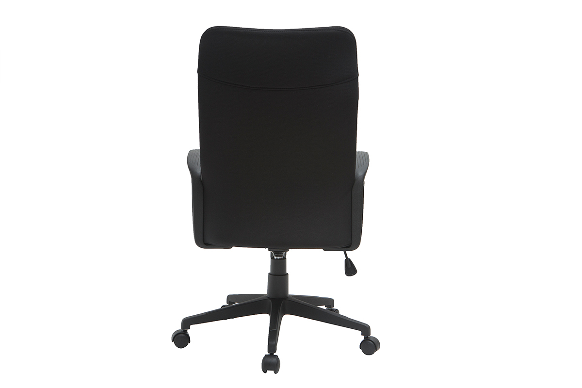 Fauteuil de bureau design tissu noir RISTER