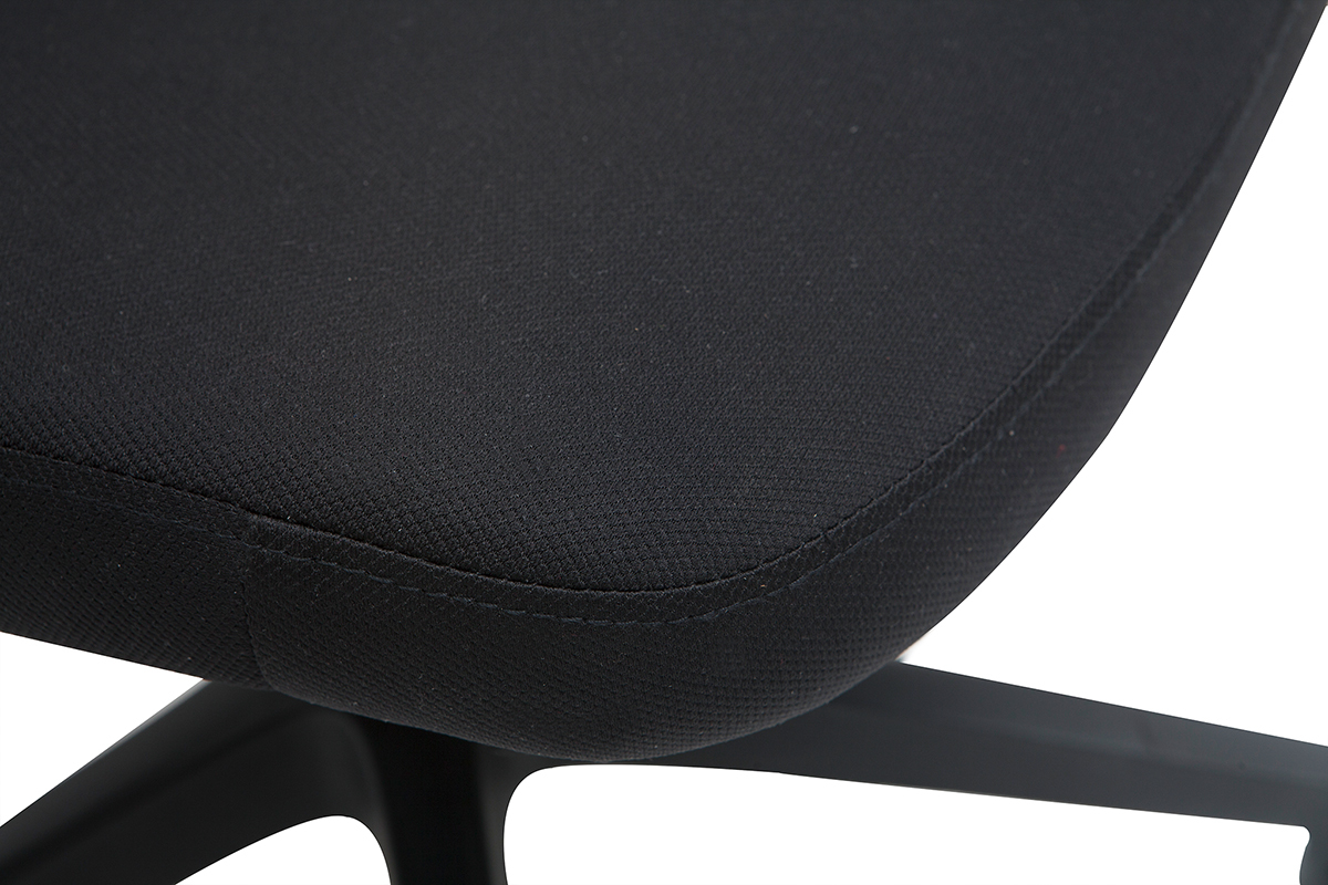 Fauteuil de bureau design tissu noir RISTER