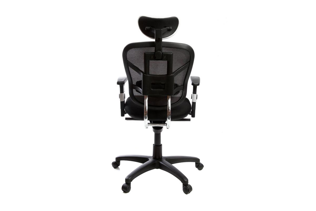 Fauteuil de bureau ergonomique noir avec appuie-tte blanc UP TO YOU