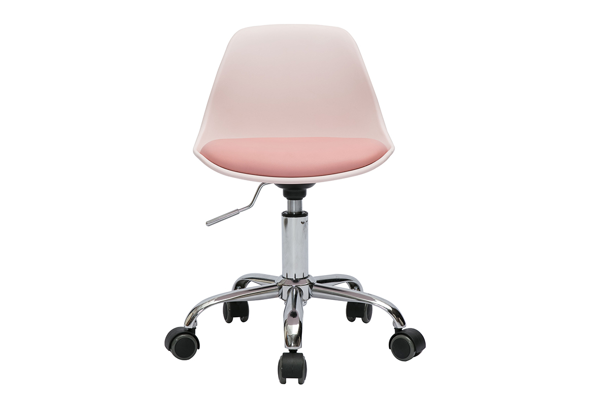 Fauteuil de bureau rose enfant  roulettes STEEVY