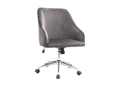 Fauteuil de bureau velours gris foncé SCARLETT - Fauteuil de bureau velours gris foncé SCARLETT