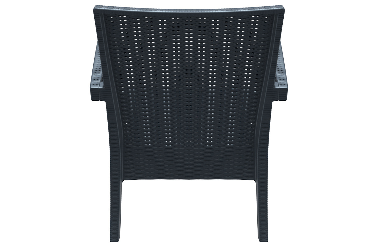 Fauteuil de jardin en r�sine tress�e gris SAMOA