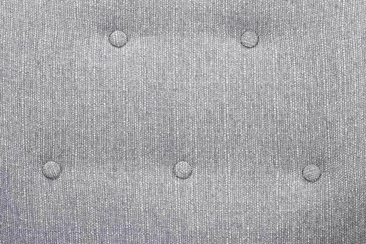 Fauteuil design bois clair et tissu gris clair OLAF