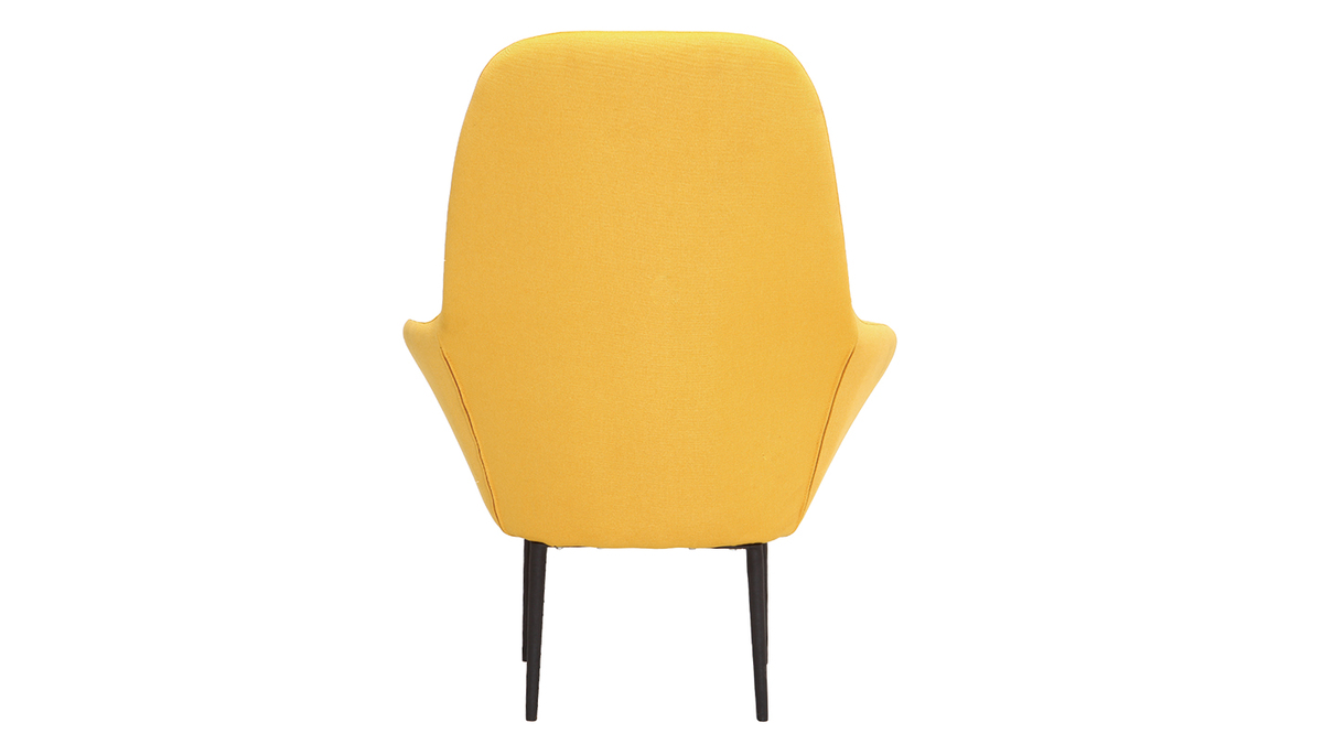 Fauteuil design contemporain jaune OSWALD