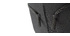 Fauteuil design pivotant tissu gris foncé et pied métal AMADEO