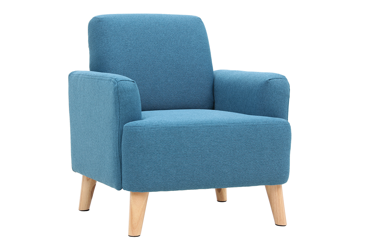 Fauteuil enfant scandinave bleu canard BABY ISKO
