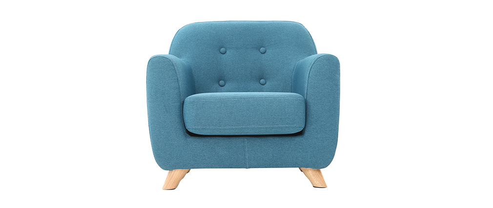 Fauteuil enfant scandinave bleu canard NORKID