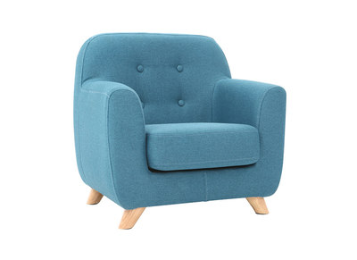 Fauteuil enfant scandinave bleu canard NORKID