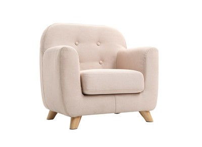 Fauteuil enfant scandinave rose poudr&eacute; NORKID