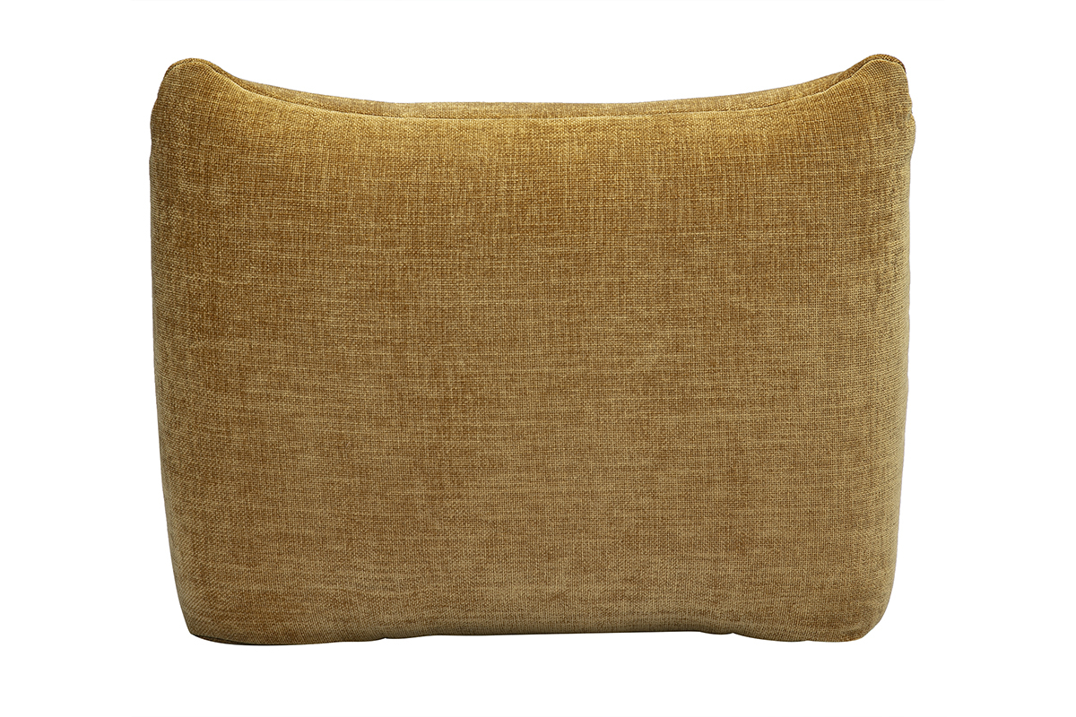 Fauteuil lounge en tissu effet velours textur� bronze BUMPY