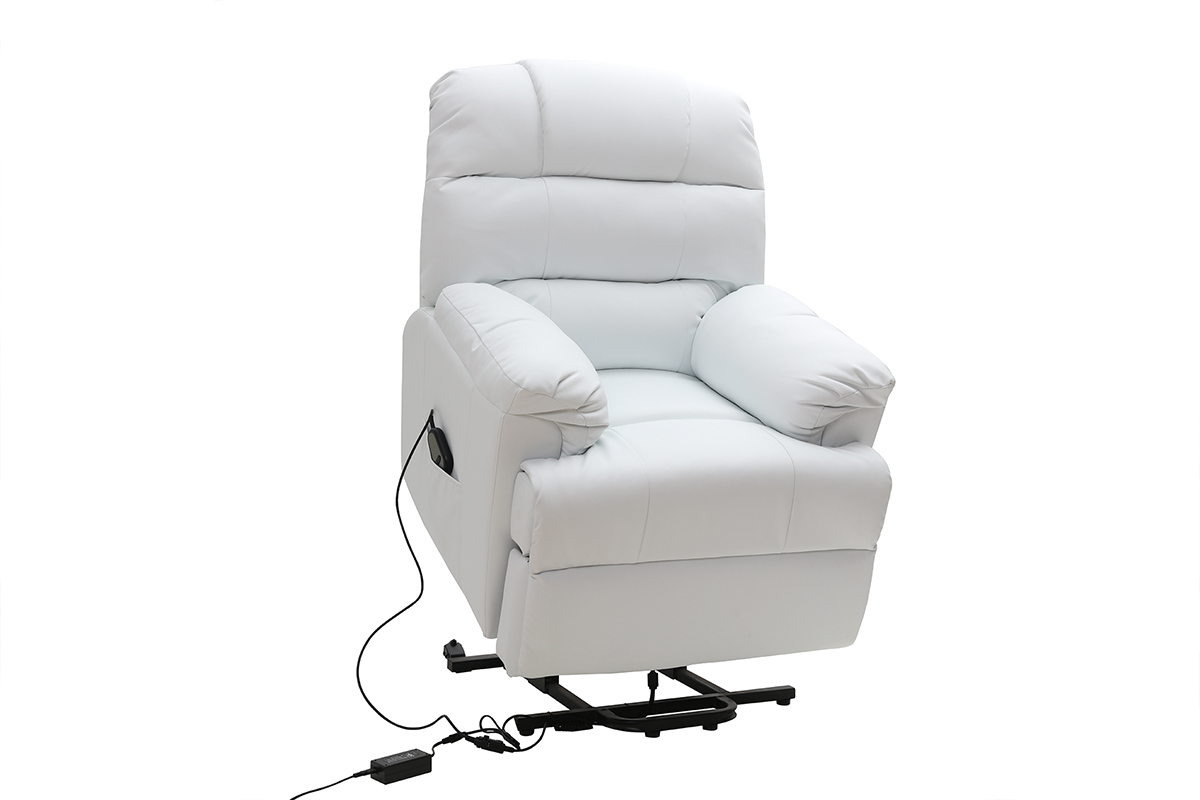 Fauteuil relax lectrique releveur blanc PHOEBE