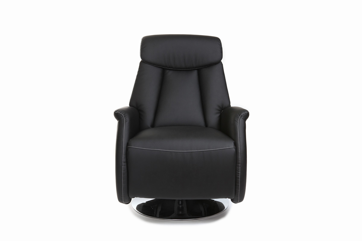 Fauteuil relax manuel noir EDDY