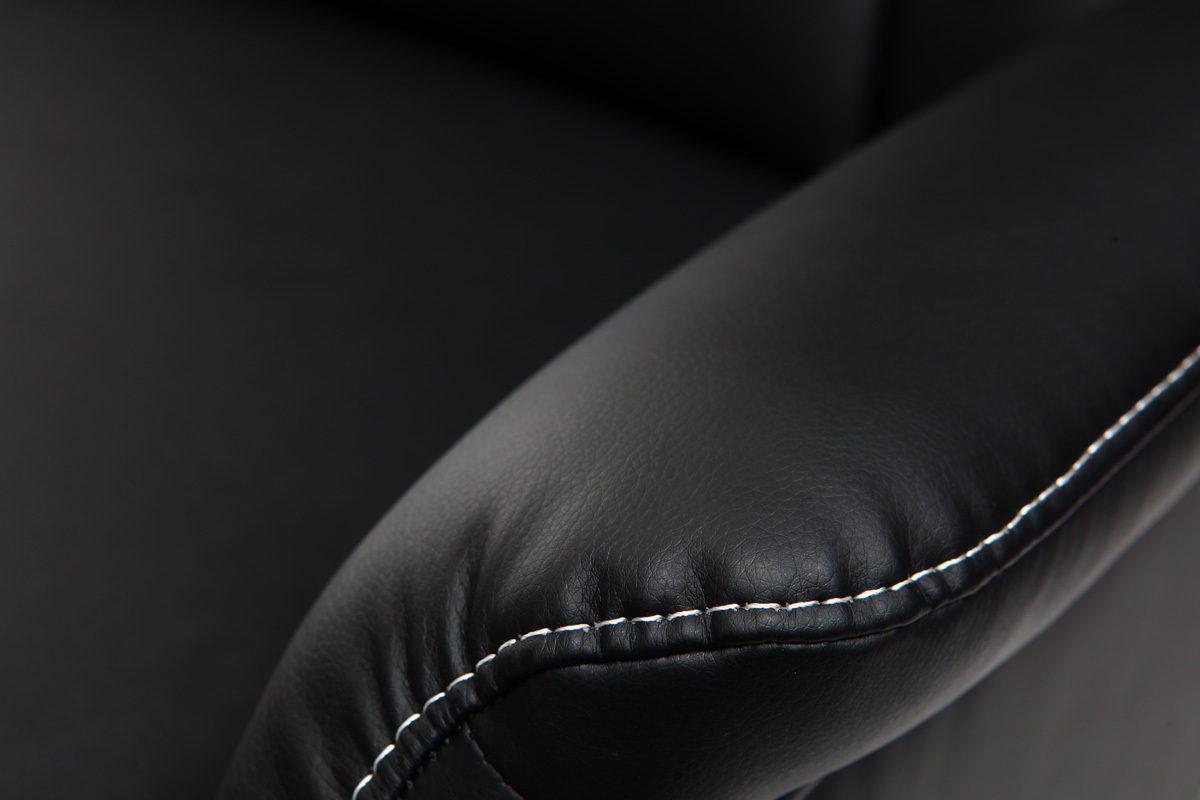 Fauteuil relax manuel noir EDDY