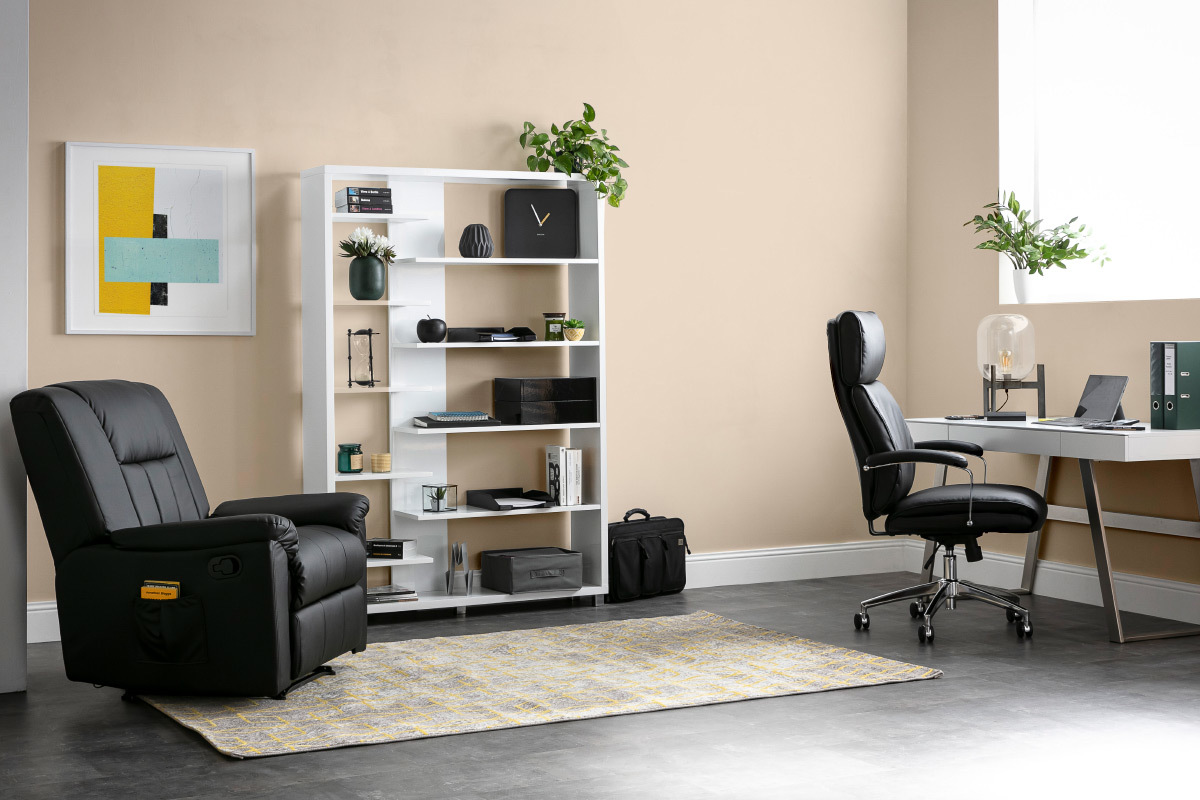Fauteuil relax manuel noir JOEY