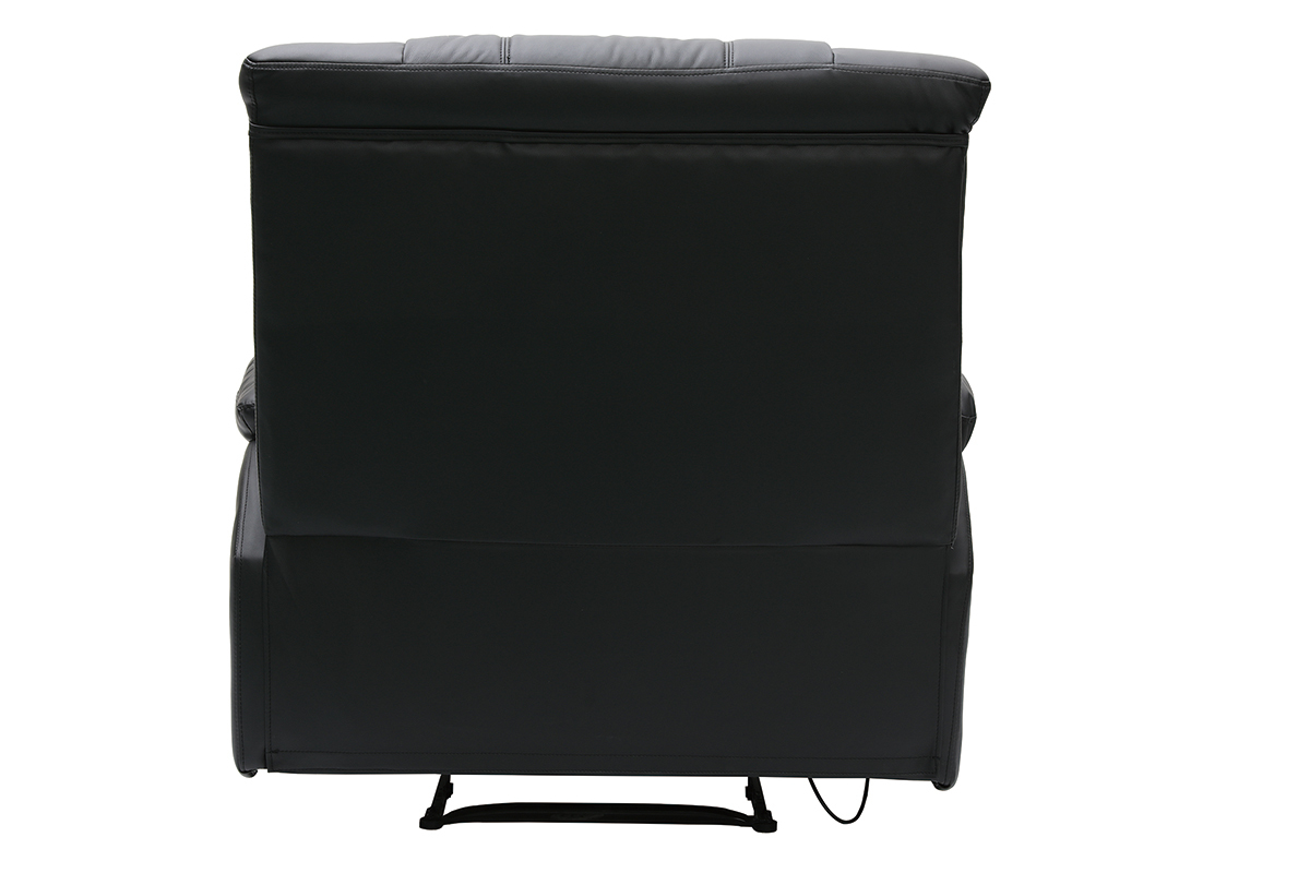 Fauteuil relax manuel noir ROSS