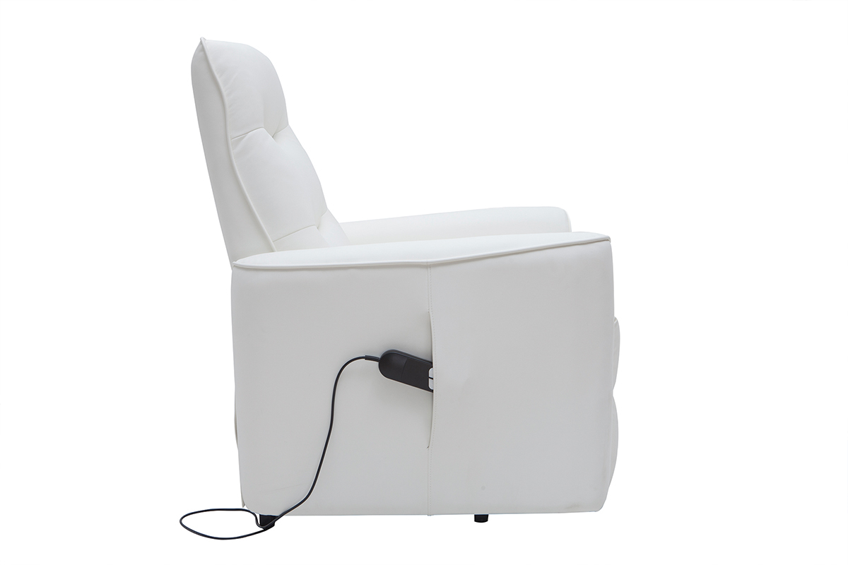 Fauteuil relax releveur lectrique blanc THESA