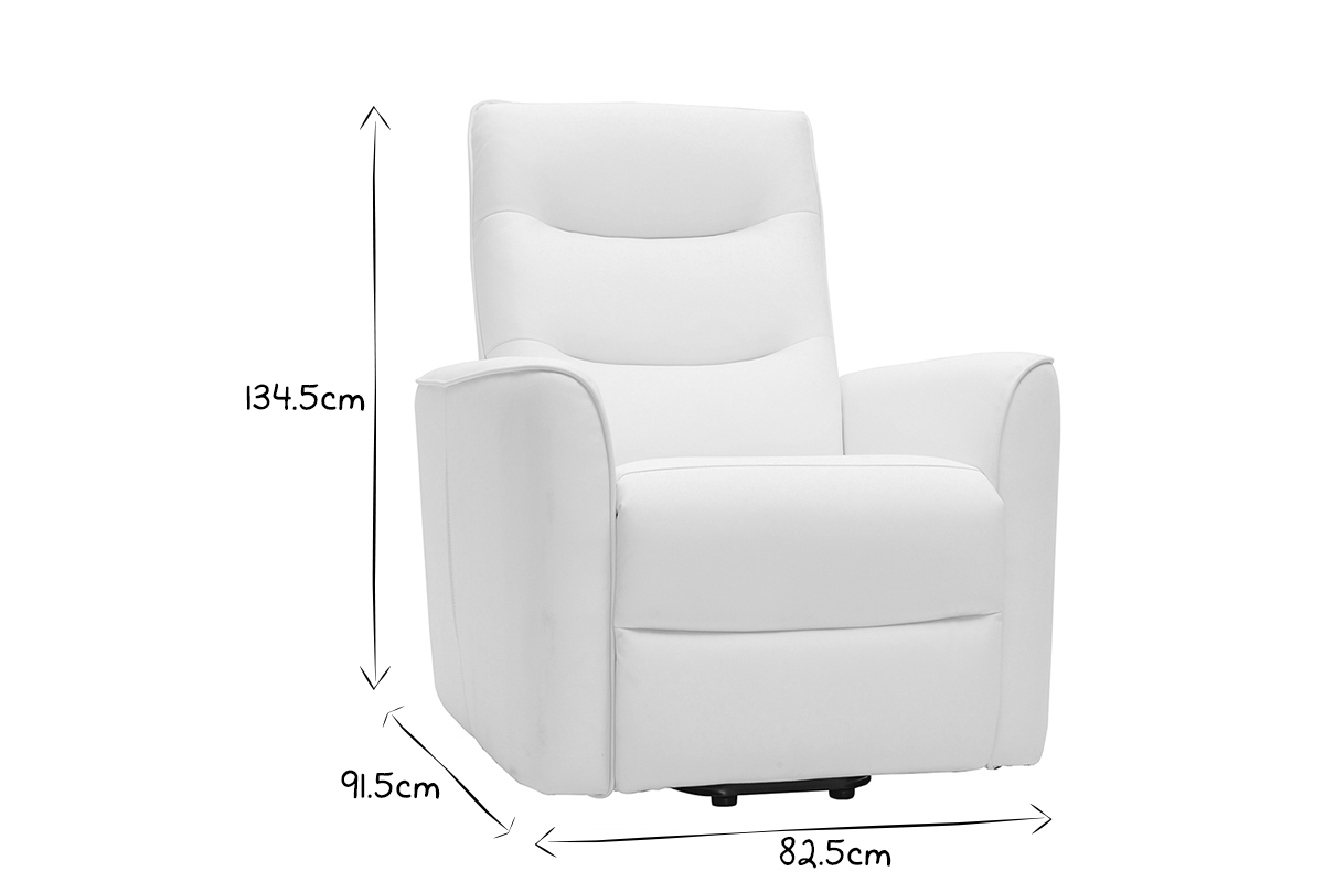 Fauteuil relax releveur lectrique blanc THESA