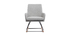 Fauteuil rocking chair design en tissu gris clair SHANA