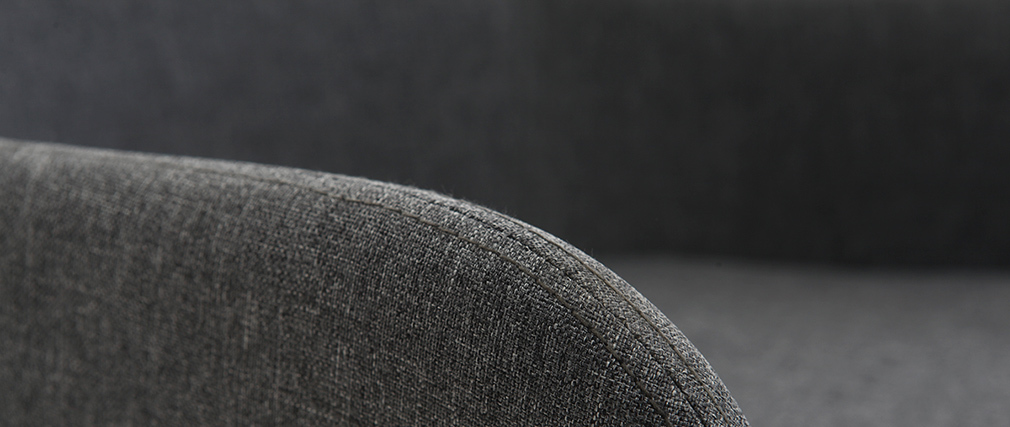 Fauteuil rocking chair design tissu gris fonc� SHANA