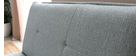 Fauteuil scandinave à combiner tissu gris clair BENNIE