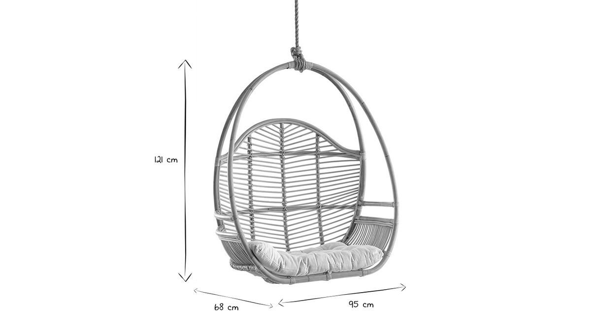 Fauteuil suspendu en rotin GALON