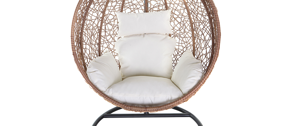 Fauteuil suspendu oeuf r�sine fa�on rotin MOJO