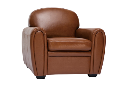 Fauteuil vintage cuir marron CLUB