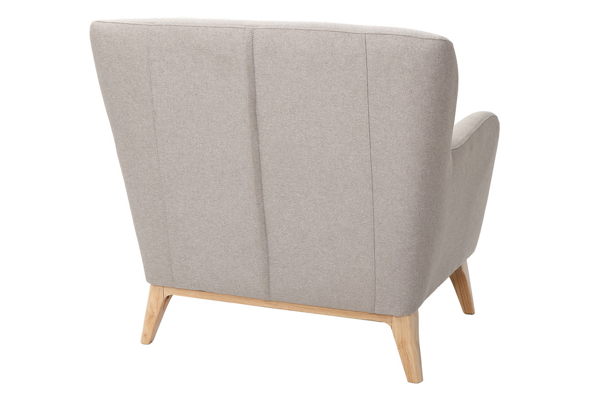 Fauteuil vintage gris clair MARKUS