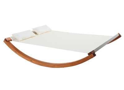 Hamac transat de jardin double blanc cass&eacute; OUESSANT