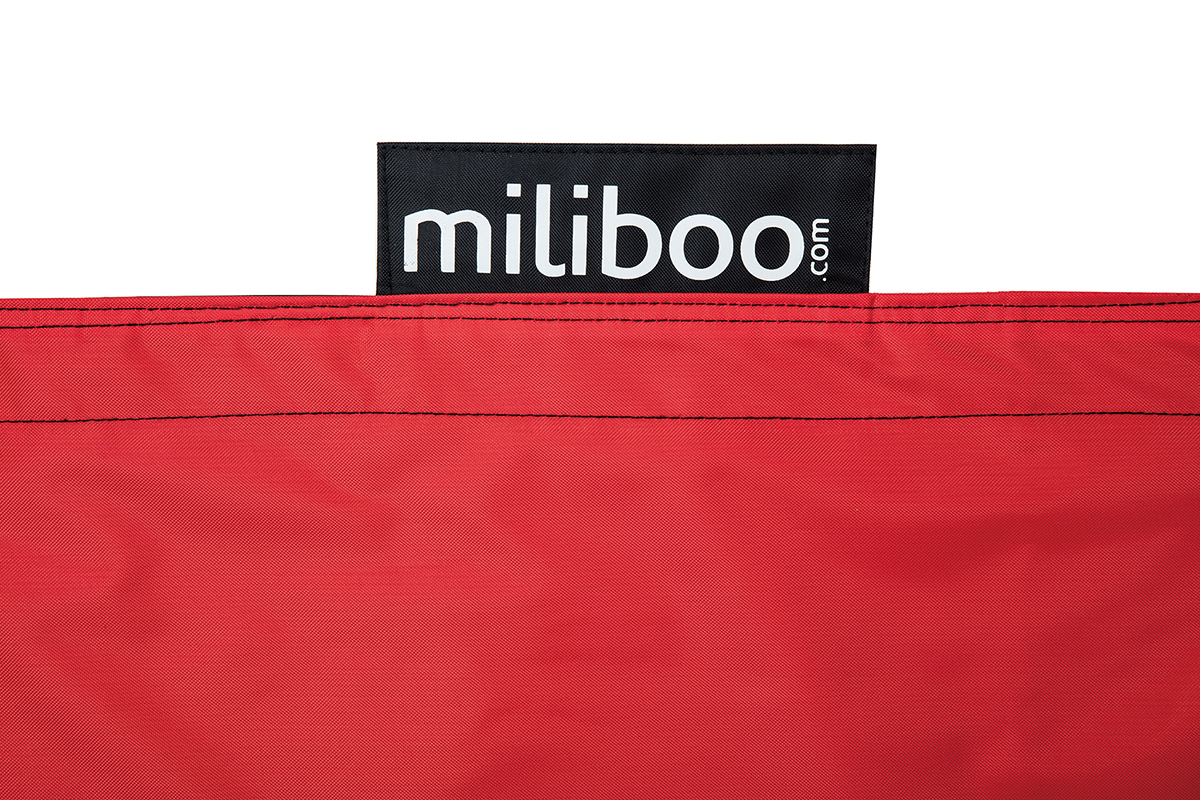 Housse de pouf g�ant bicolore noir et rouge BIG MILIBAG