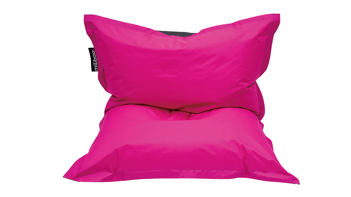 Housse de pouf gant bicolore rose et gris BIG MILIBAG