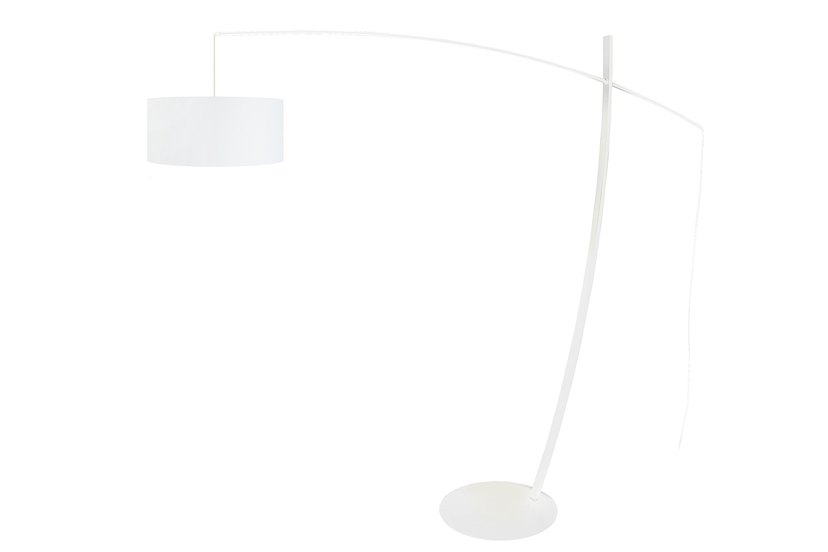 Lampadaire arc design acier blanc ESCAPE
