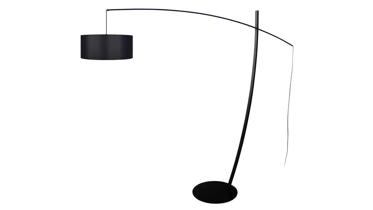 Lampadaire arc design acier noir ESCAPE