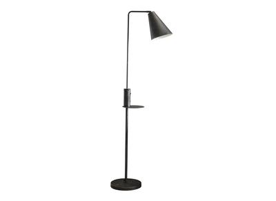 Lampadaire avec chargeur USB en m&eacute;tal carbone DARYL