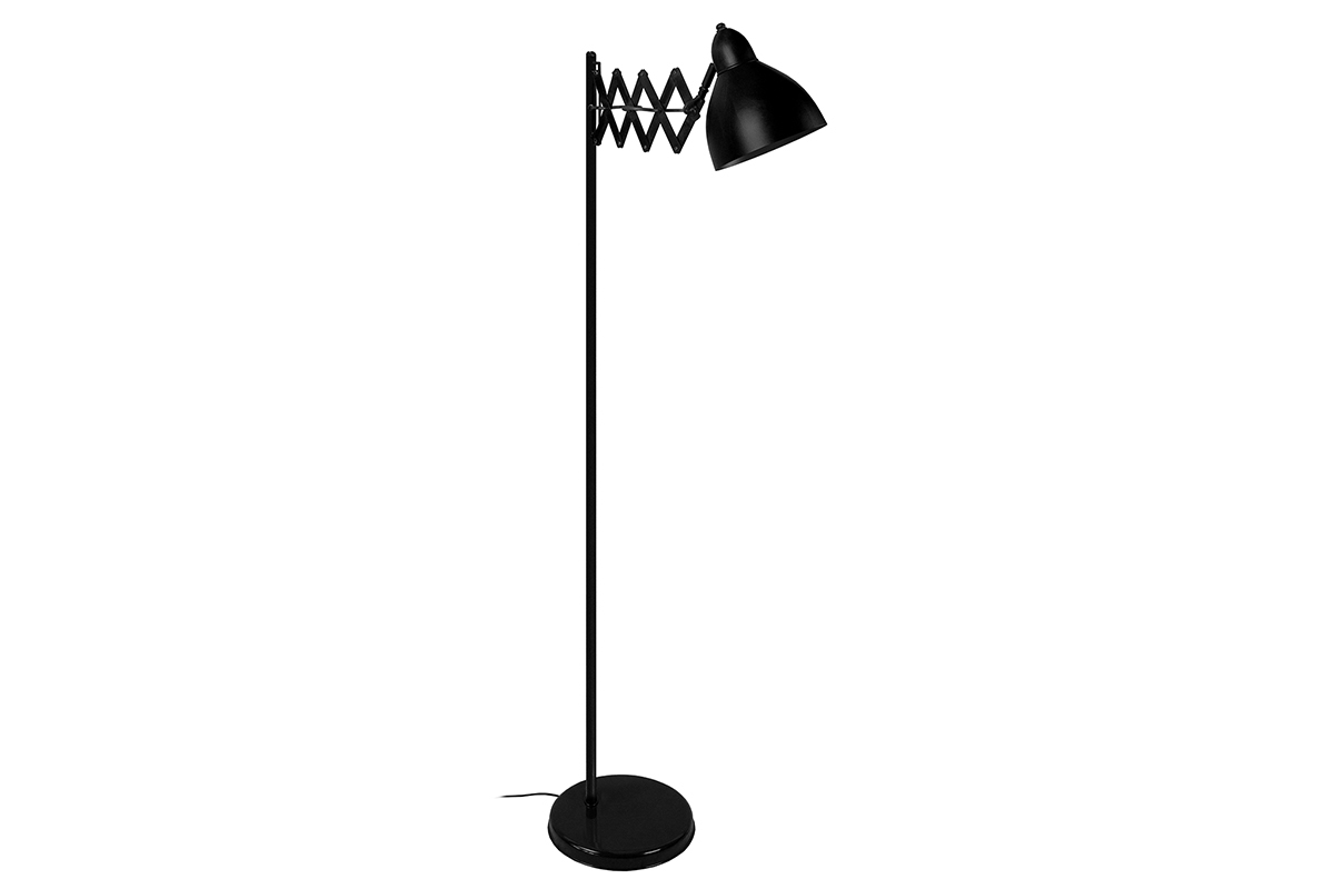 Lampadaire design extensible acier noir ACCORDEON
