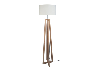 Lampadaire design pieds crois&eacute;s bois MANON