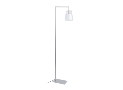 Lampadaire liseuse design verre blanc ACROSS
