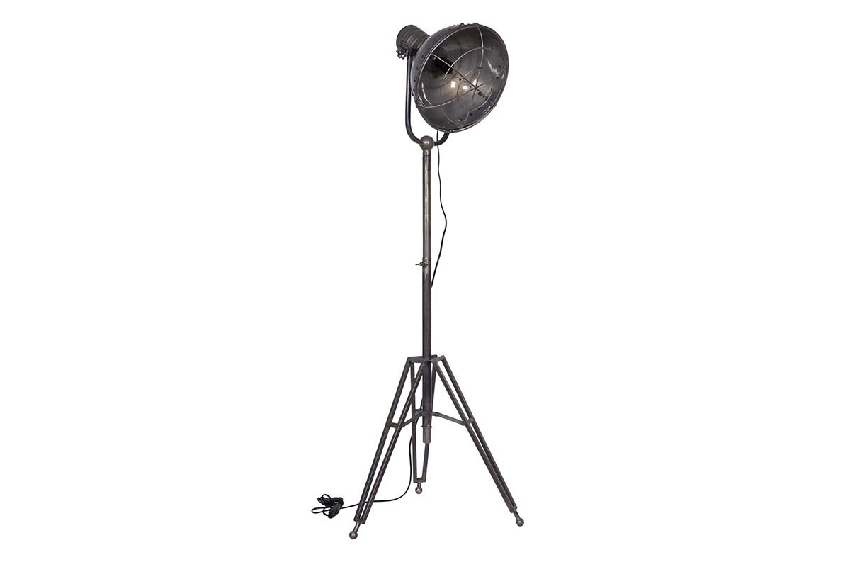 Lampadaire m�tal anthracite vieilli industriel FACTORY