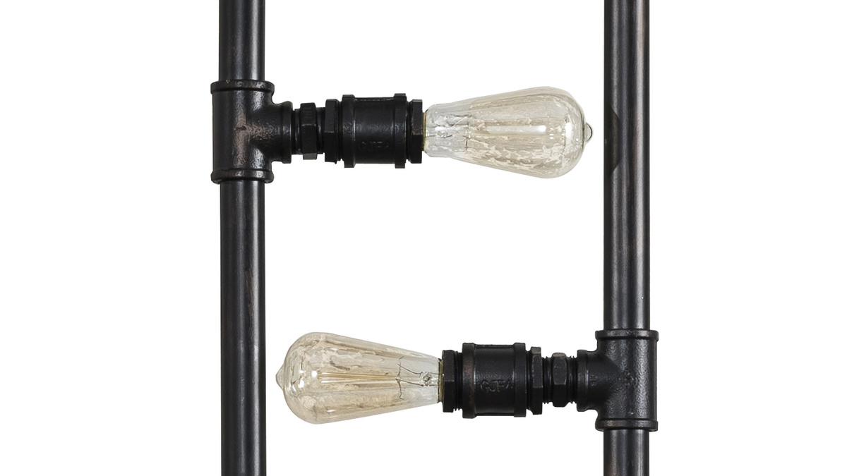 Lampadaire tube industriel en mtal 6 lampes SLANG